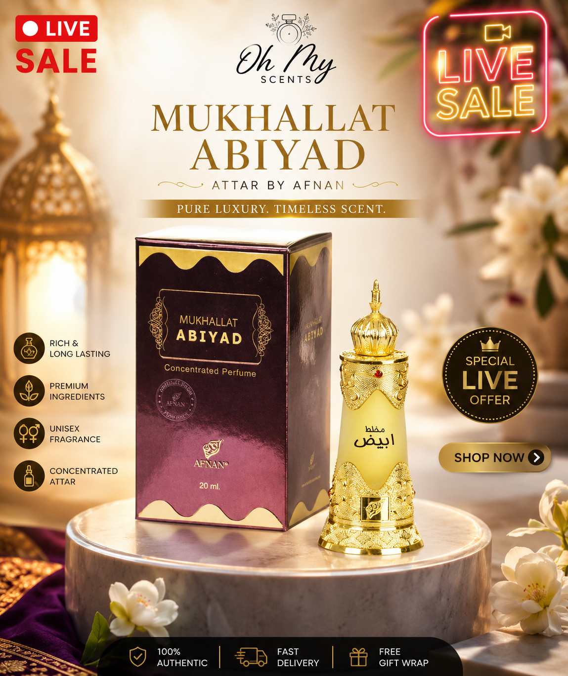 Mukhallat Abiyad Attar By Afnan